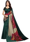 Green Colour Exclusive Party Wear Bhagalpuri Printed Saree B-003